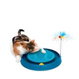 ของเล่นแมว CATIT PLAY 3IN1 CIRCUIT BALL สีฟ้า