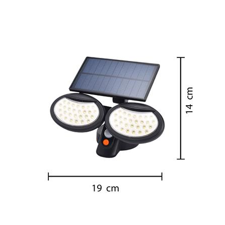 ไฟผนังภายนอก SOLAR CARINI 226406009 12 วัตต์ DAYLIGHT สีดำ