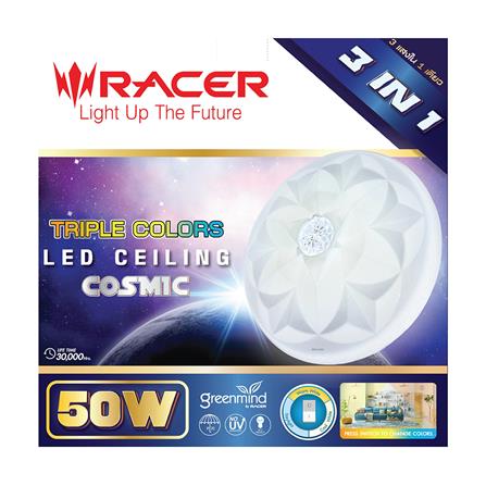 ไฟเพดาน LED RACER COSMIC CM9 50 วัตต์ COOLWHITE DAYLIGHT WARMWHITE 19 นิ้ว_2