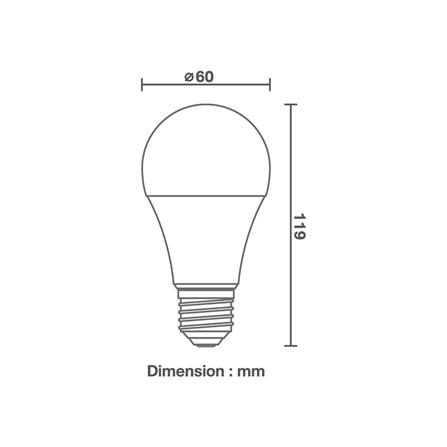 หลอด LED BEC LIGHT UP SENSOR 9 วัตต์ DAYLIGHT E27