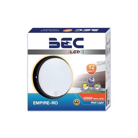 ไฟผนังนอก LED BEC EMPIRE-RO 12 วัตต์ WARM WHITE สีดำ_2