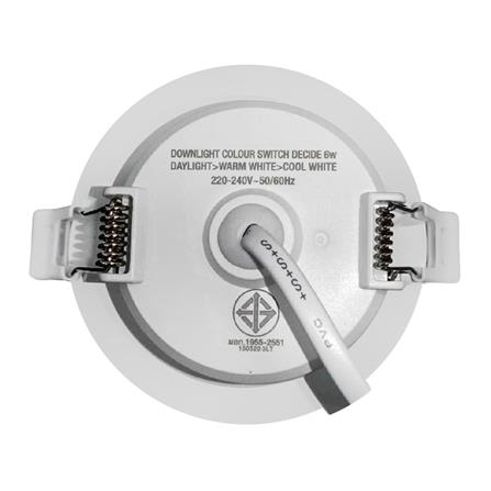 ดาวน์ไลท์ LED LAMPTAN COLOUR SWITCH DECIDE ROUND 6 วัตต์ COOLWHITE/DAYLIGHT/WARMWHITE_1