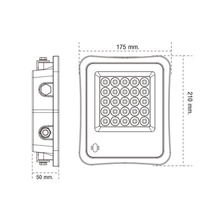 ไฟสปอตไลท์ SOLAR SHINING S-FD050659-2SL 50 วัตต์ DAYLIGHT สีดำ_8