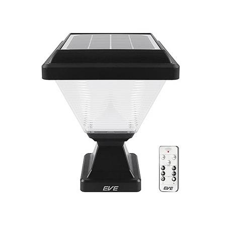 ไฟหัวเสา SOLAR EVE 595538 2 วัตต์ COOLWHITE DAYLIGHT WARMWHITE สีดำ_0