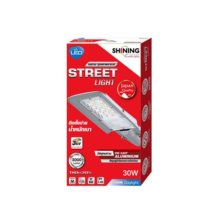 ไฟถนน LED SHINING S-ST03065F-1 30 วัตต์ DAYLIGHT สีเทา_5