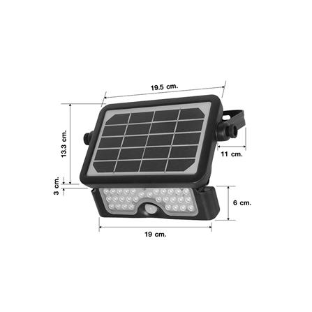 ไฟผนังนอก SOLAR EVE 596085 5 วัตต์ DAYLIGHT สีดำ_5