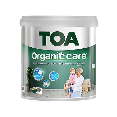 สีน้ำทาภายใน TOA ORGANIC CARE BASE D สีขาว/เขียว เนียน 3.5 ลิตร