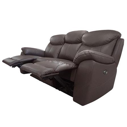 RECLINER ไฟฟ้า 3 ที่นั่ง SURE HARPPER สีน้ำตาลเข้ม_1