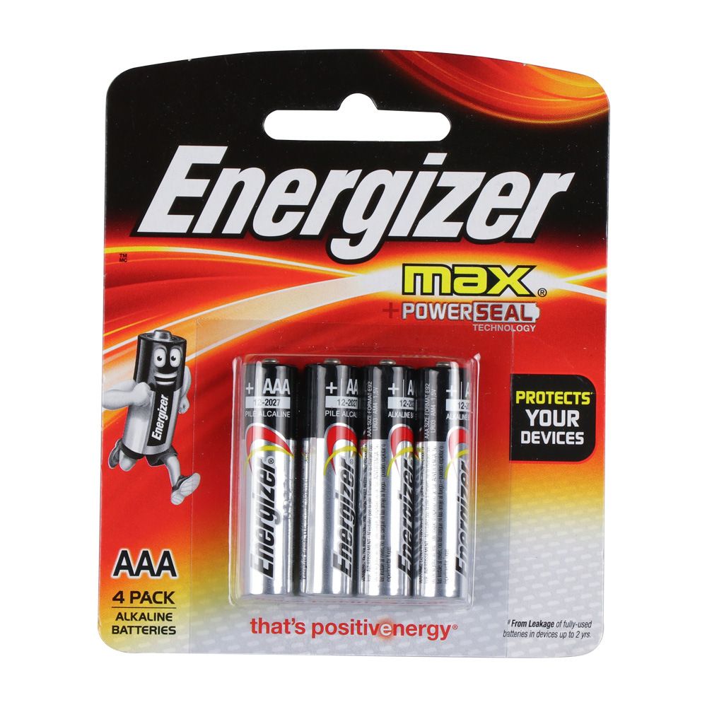 ถ่านอัลคาไลน์ AAA ENERGIZER E92 BP-4