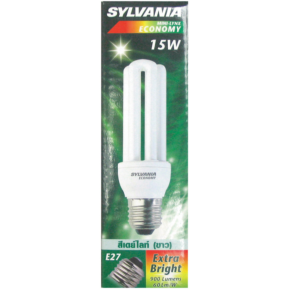 หลอดประหยัดไฟ MLX ECO 3U15W/865 DL SYLVANIA