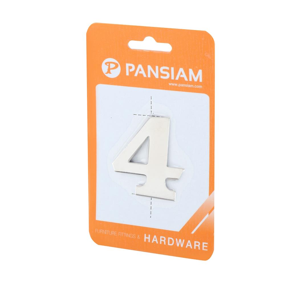 ตัวเลขอารบิค #4 PANSIAM AN-450 50 มม. สีสเตนเลส