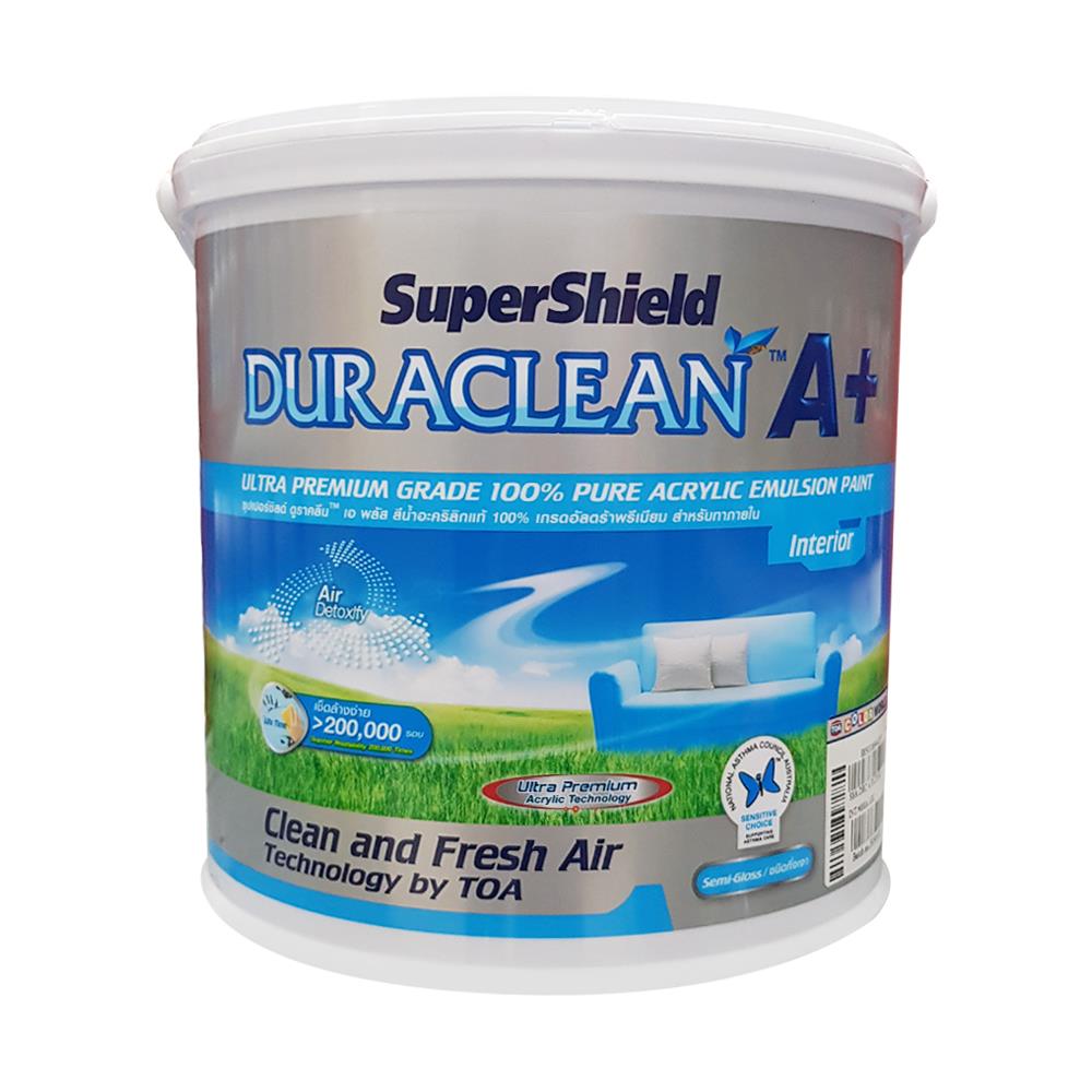 WATER-BASED INTERIOR PAINT TOA SUPERSHIELD DURACLEAN A PLUS #0100 WHITE SEMI-GLOSS 1GAL