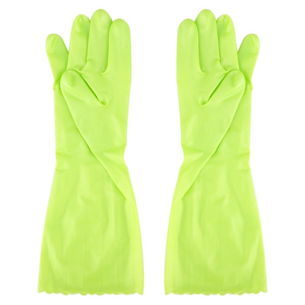 ถุงมือยาง PVC SHALDAN ฟรีไซส์ สีเขียว