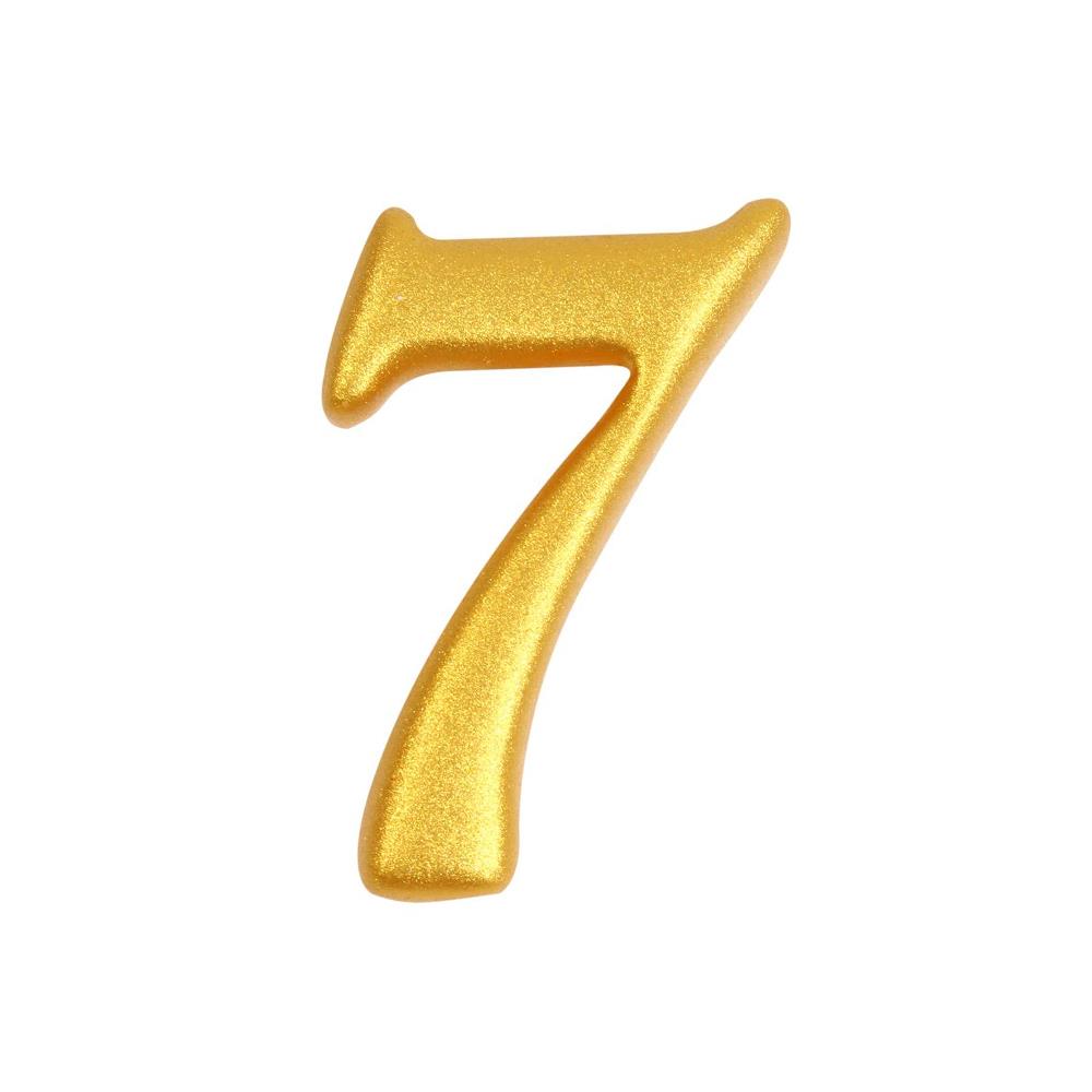 ตัวเลขอารบิค #7 FANCY RESIN ART 2 นิ้ว สีทอง