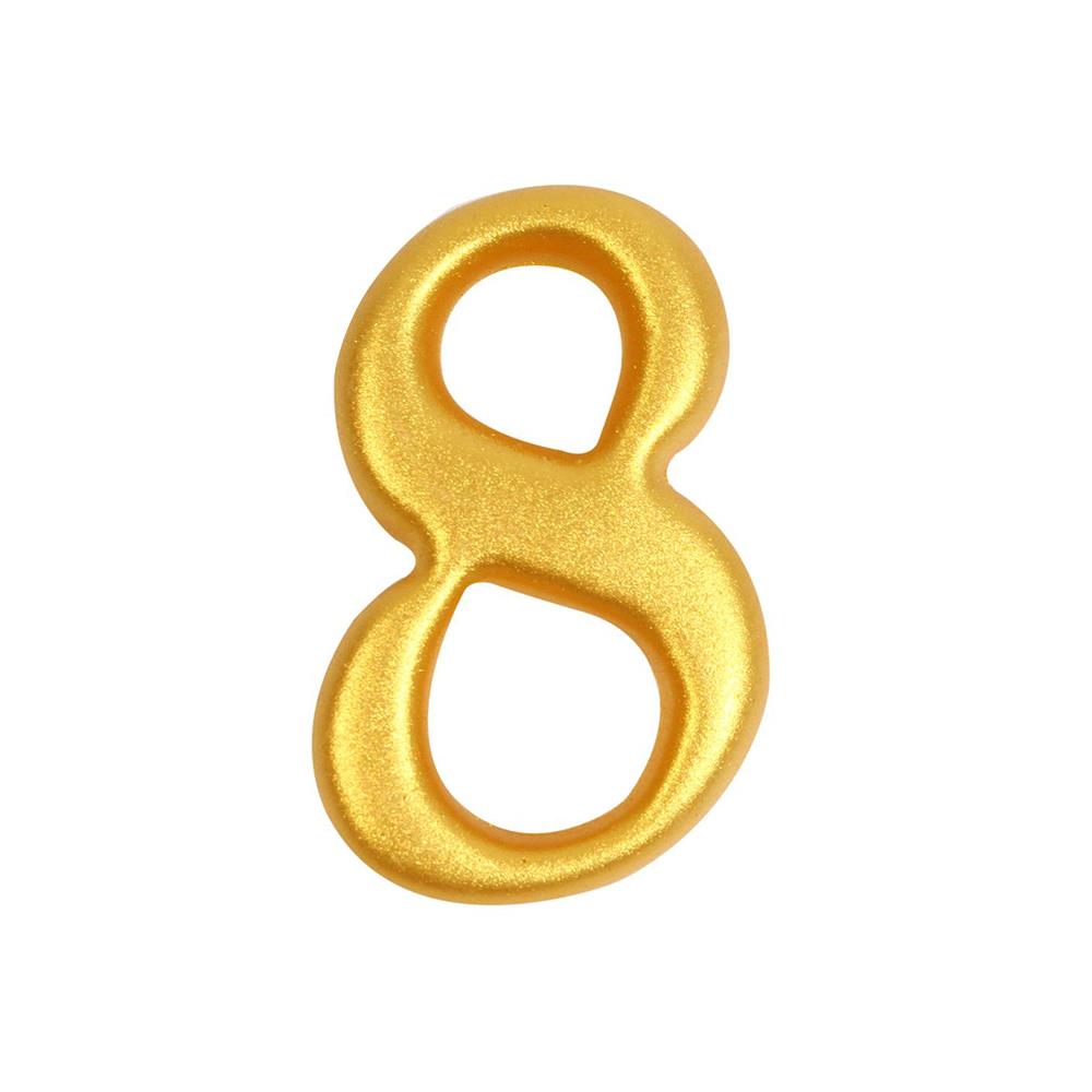 ตัวเลขอารบิค #8 FANCY RESIN ART 2 นิ้ว สีทอง