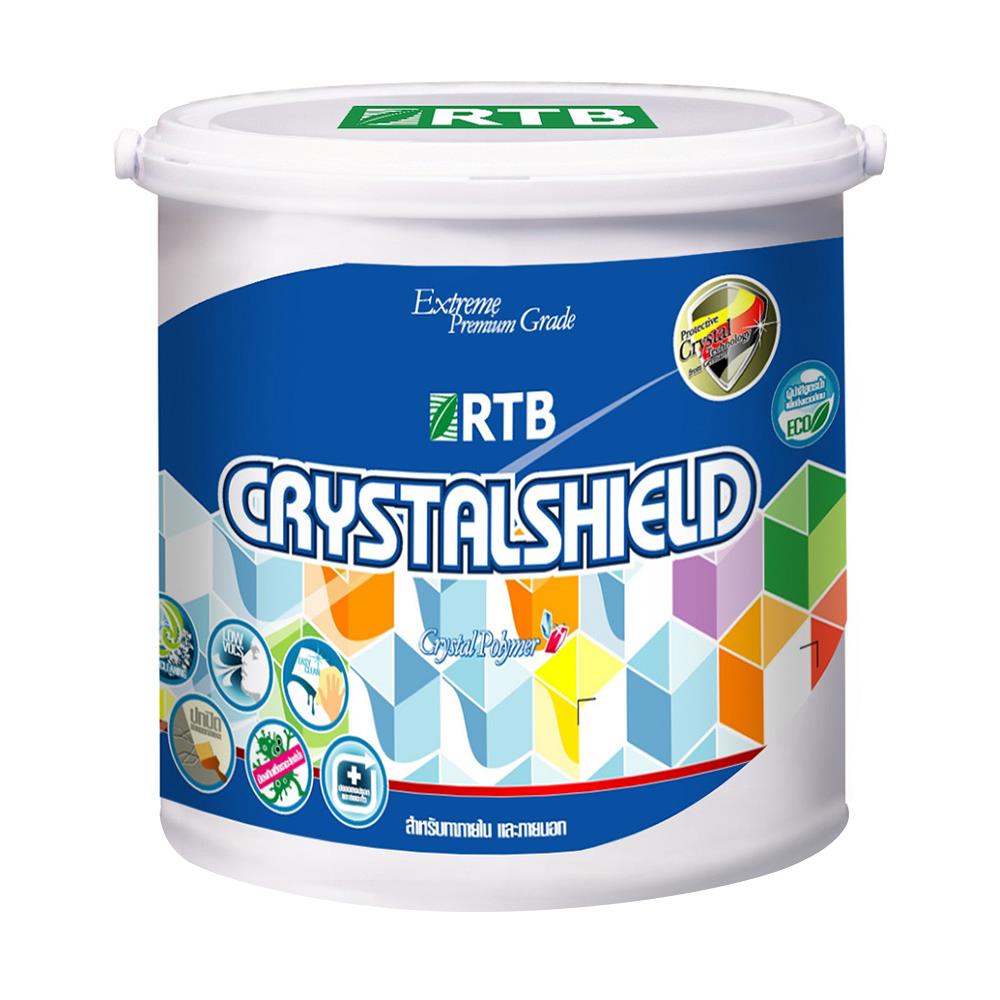 สีน้ำทาภายนอก RTB CRYSTAL SHIELD BASE A กึ่งเงา 2.5 แกลลอน