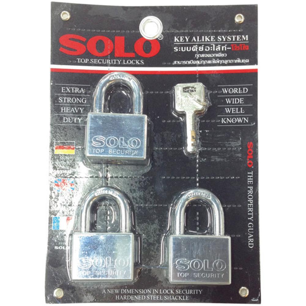กุญแจคีย์อะไลท์ SOLO 4507 SQC 45 มม. 3 ตัว/ชุด