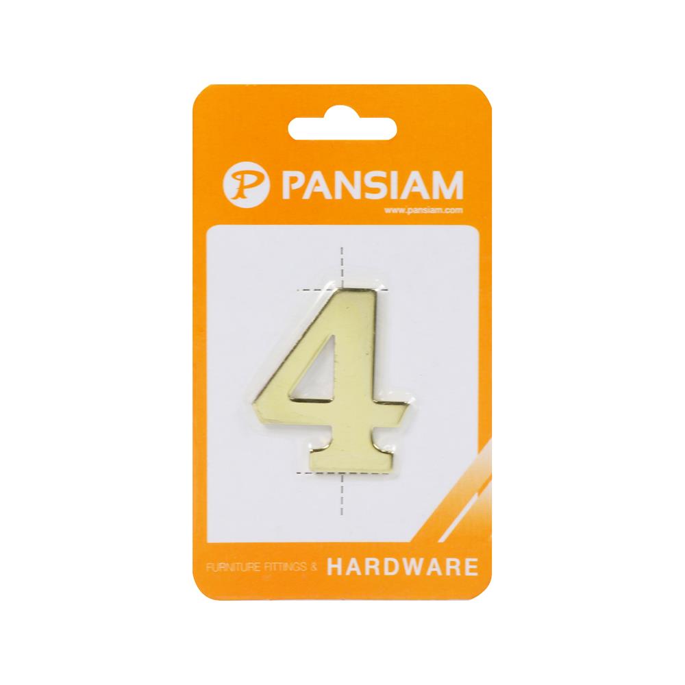 ตัวเลขอารบิค #4 PANSIAM AN-450G 50 มม. สีทอง