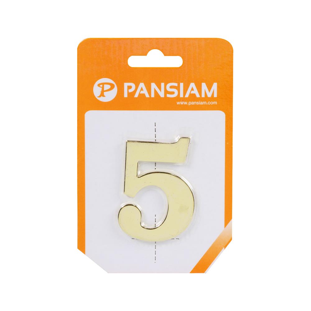 ตัวเลขอารบิค #5 PANSIAM AN-550G 50 มม. สีทอง