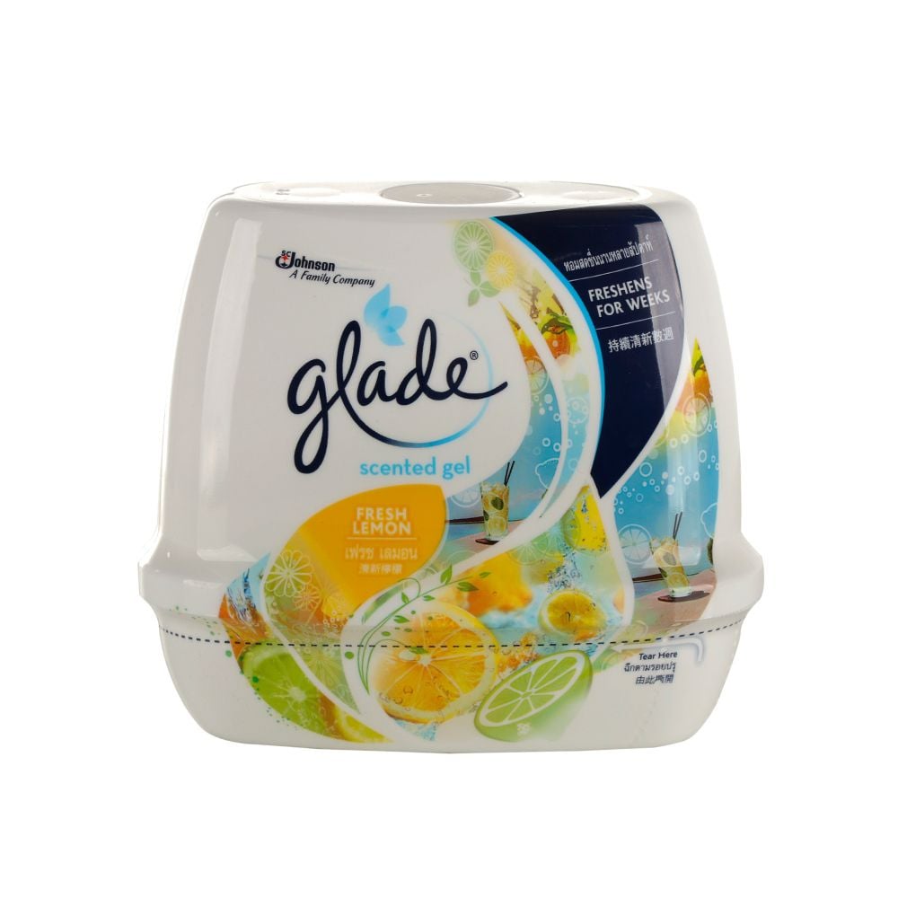 AIR FRESHENER GEL GLADE SCENTED 180G LEMON