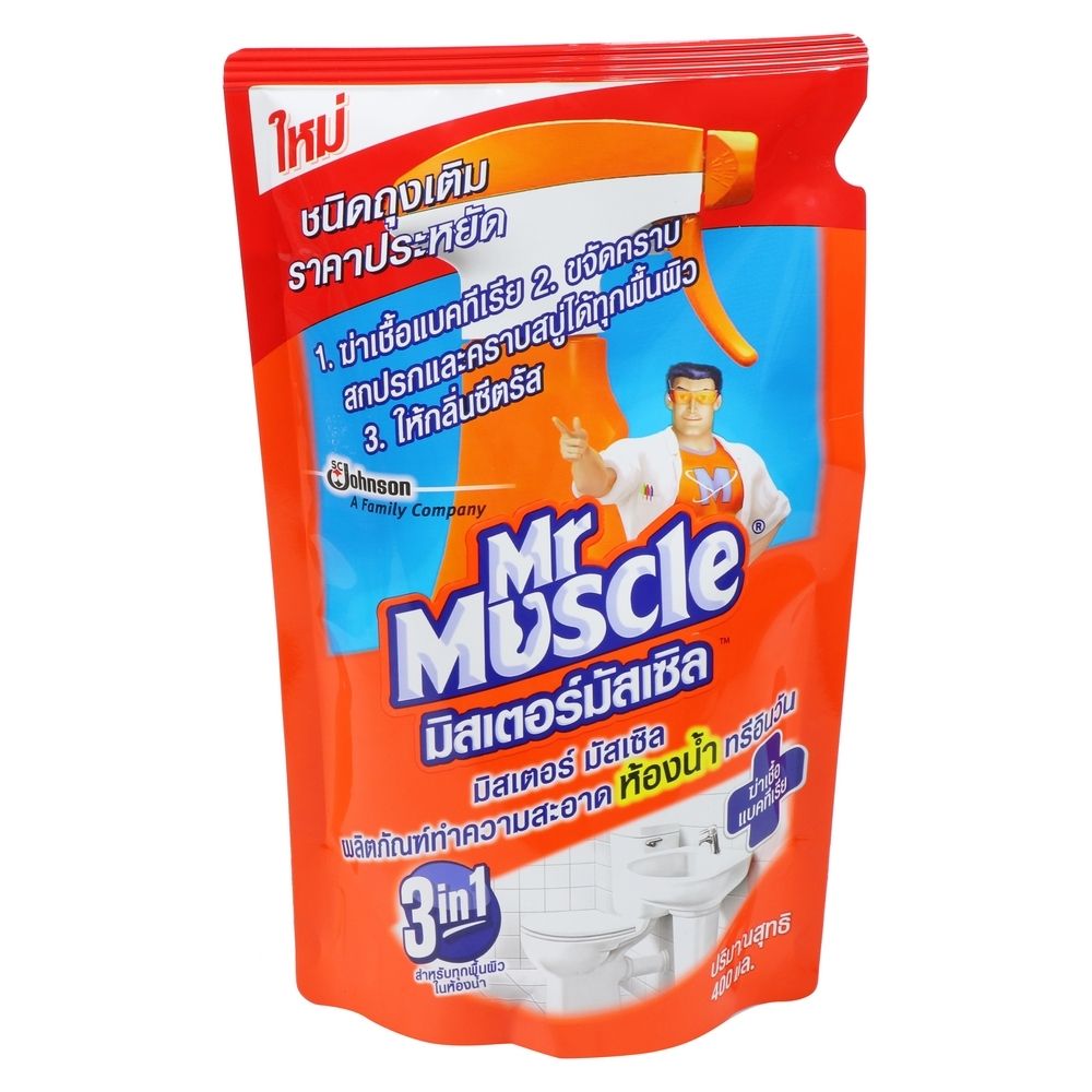รีฟิลน้ำยาทำความสะอาดพื้น MR.MUSCLE 400 มล.