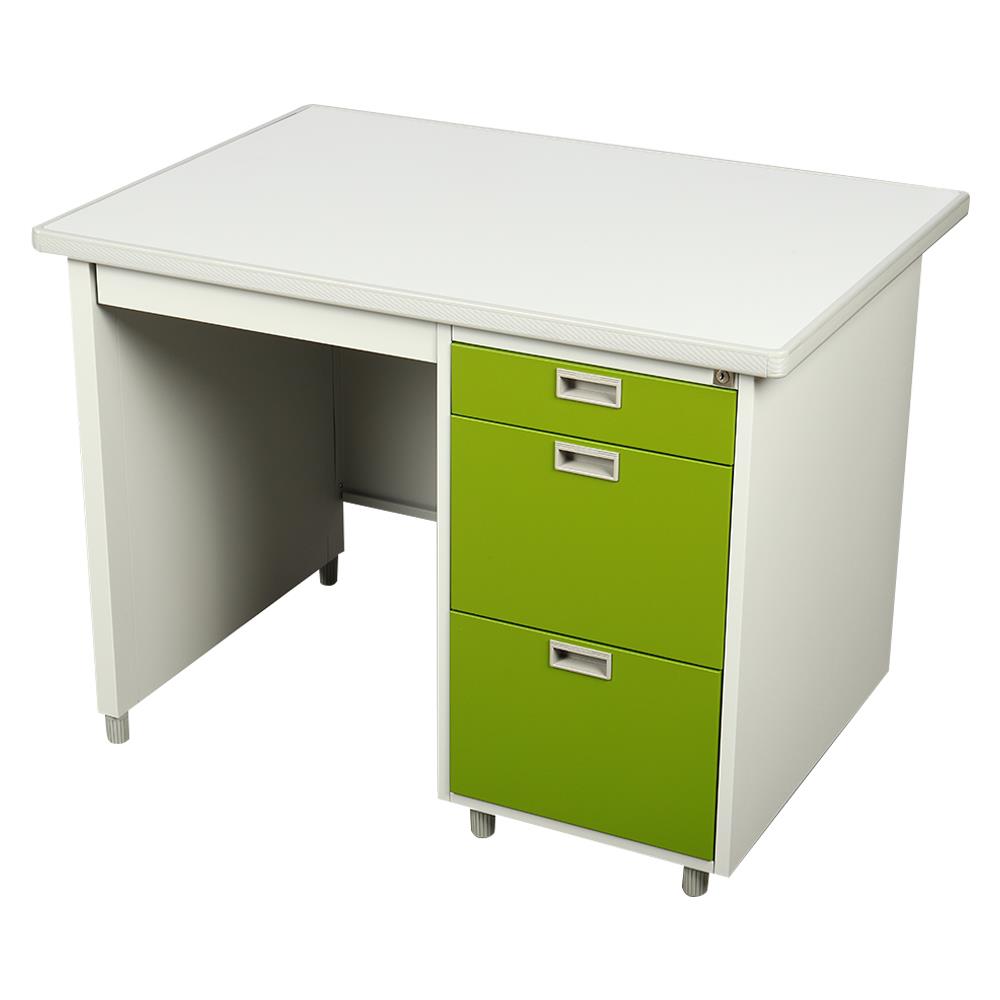 โต๊ะทำงานเหล็ก LUCKY WORLD DX-35-3-GG 100 ซม. สีเขียว