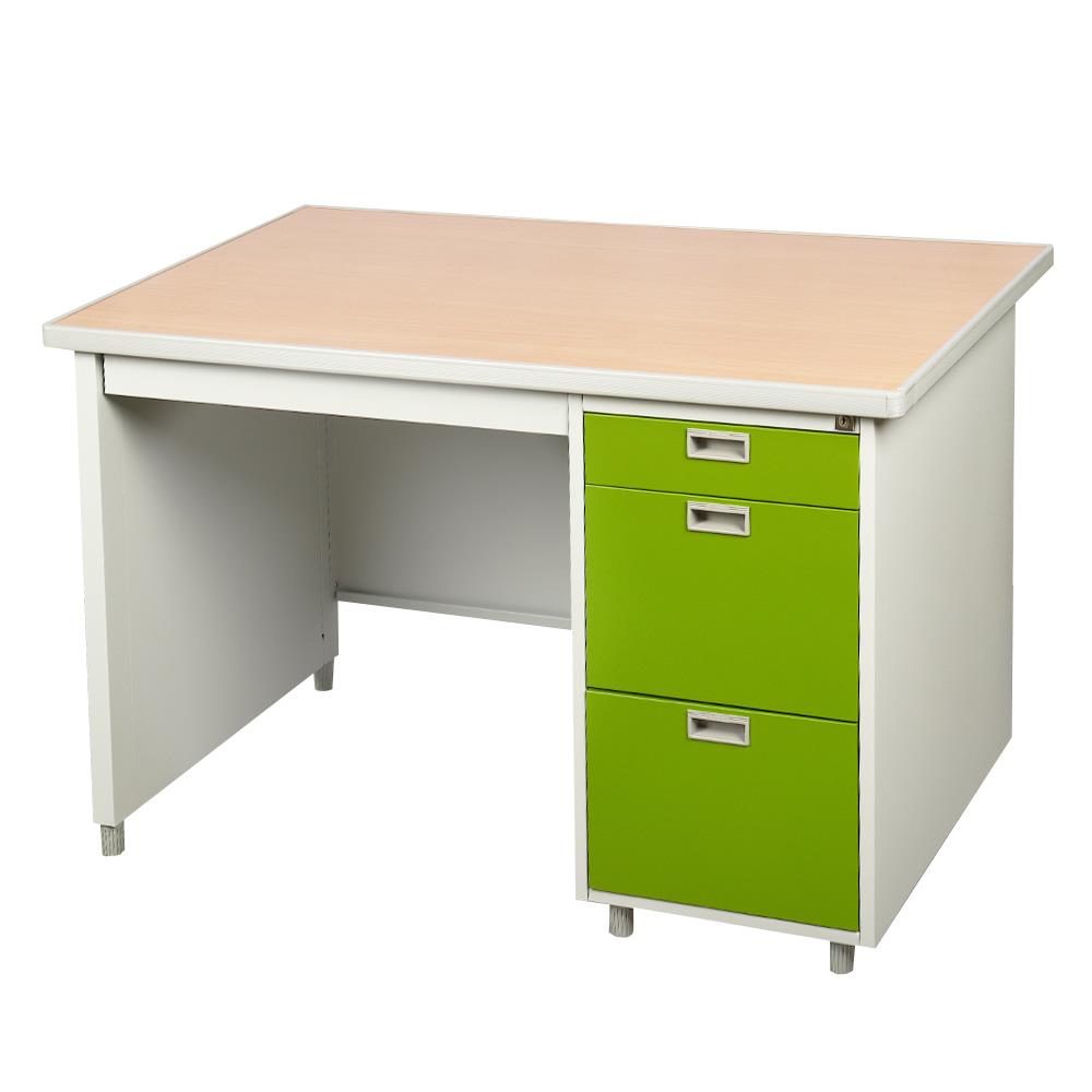 โต๊ะทำงานเหล็ก LUCKY WORLD DP-40-3-GG 120 ซม. สีเขียว