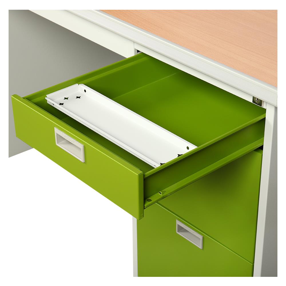 โต๊ะทำงานเหล็ก LUCKY WORLD DP-40-3-GG 120 ซม. สีเขียว