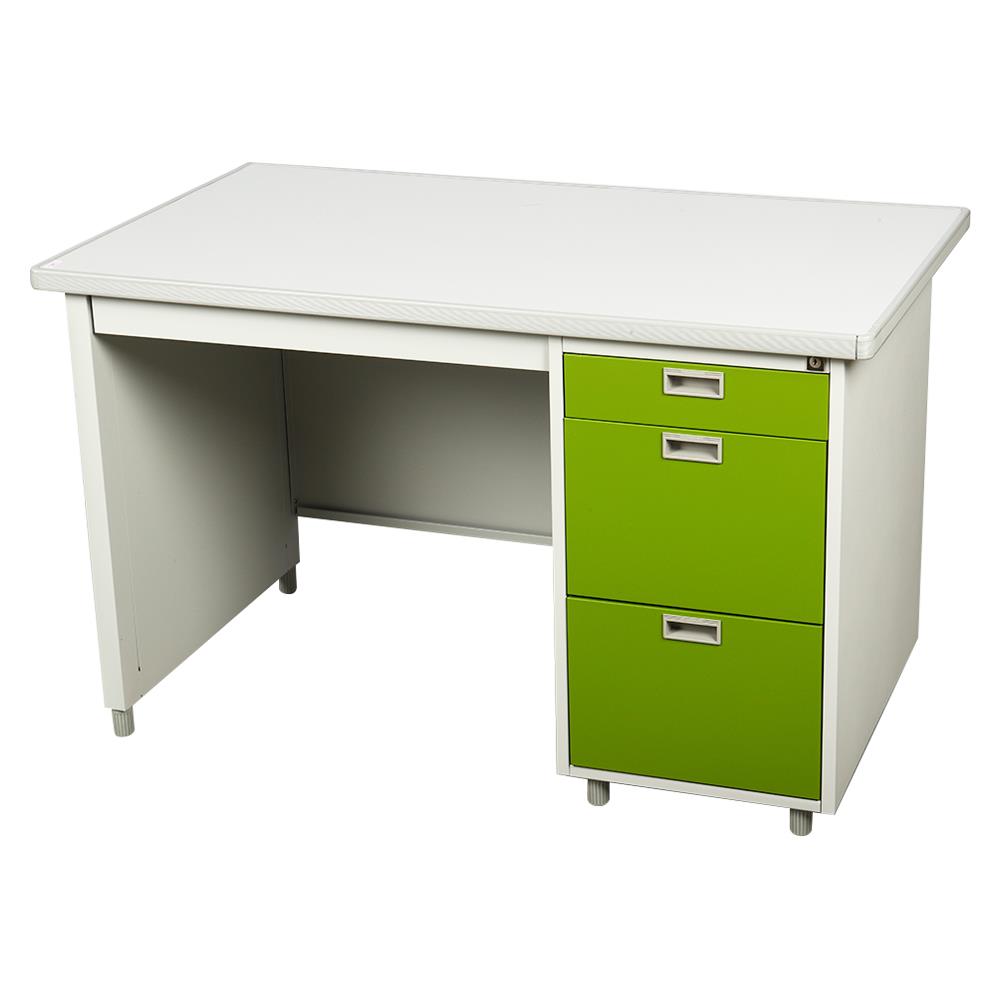 โต๊ะทำงานเหล็ก LUCKY WORLD DL-40-3-GG 120 ซม. สีเขียว