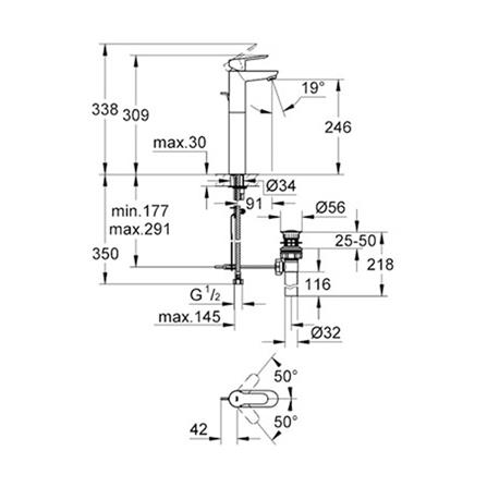 ก๊อกอ่างล้างหน้าผสม GROHE 32860000_2