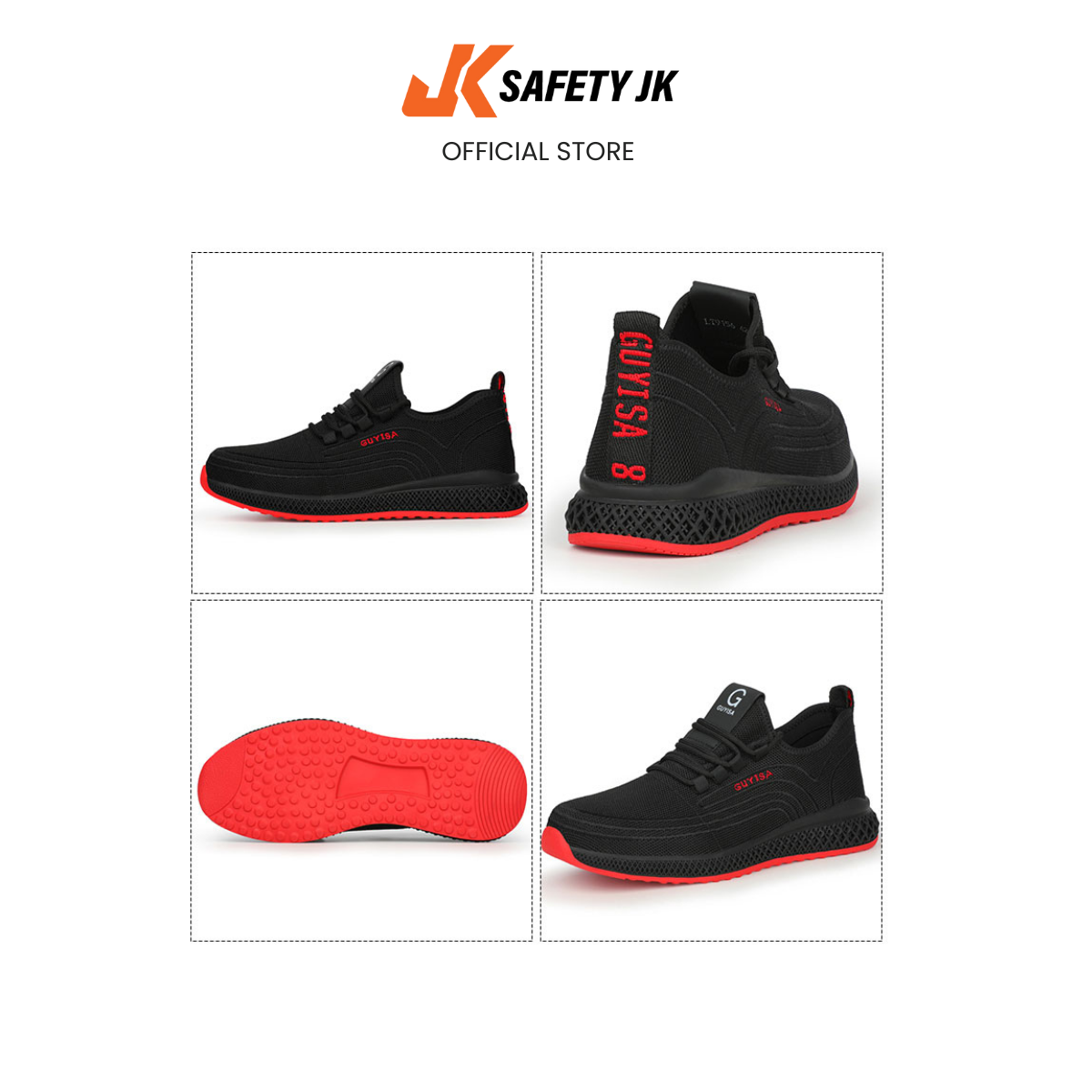 รองเท้าเซฟตี้ SAFETY JK รุ่น SJK-2217 เบอร์ 36 หัวเหล็ก กันลื่น น้ำหนักเบา ทรงสปอร์ต_6