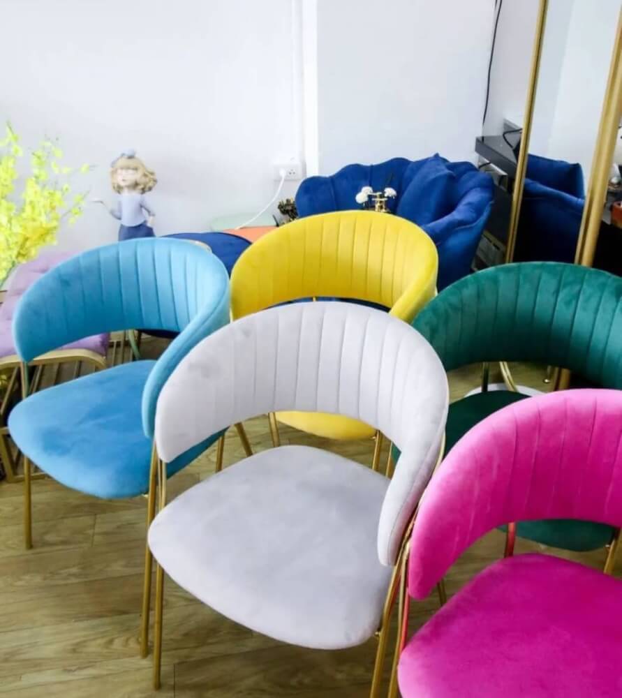 เก้าอี้สไตล์นอร์ดิก 109INHOME สีชมพูเข้ม_4