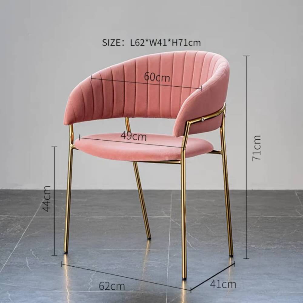 เก้าอี้สไตล์นอร์ดิก 109INHOME สีชมพูเข้ม_5