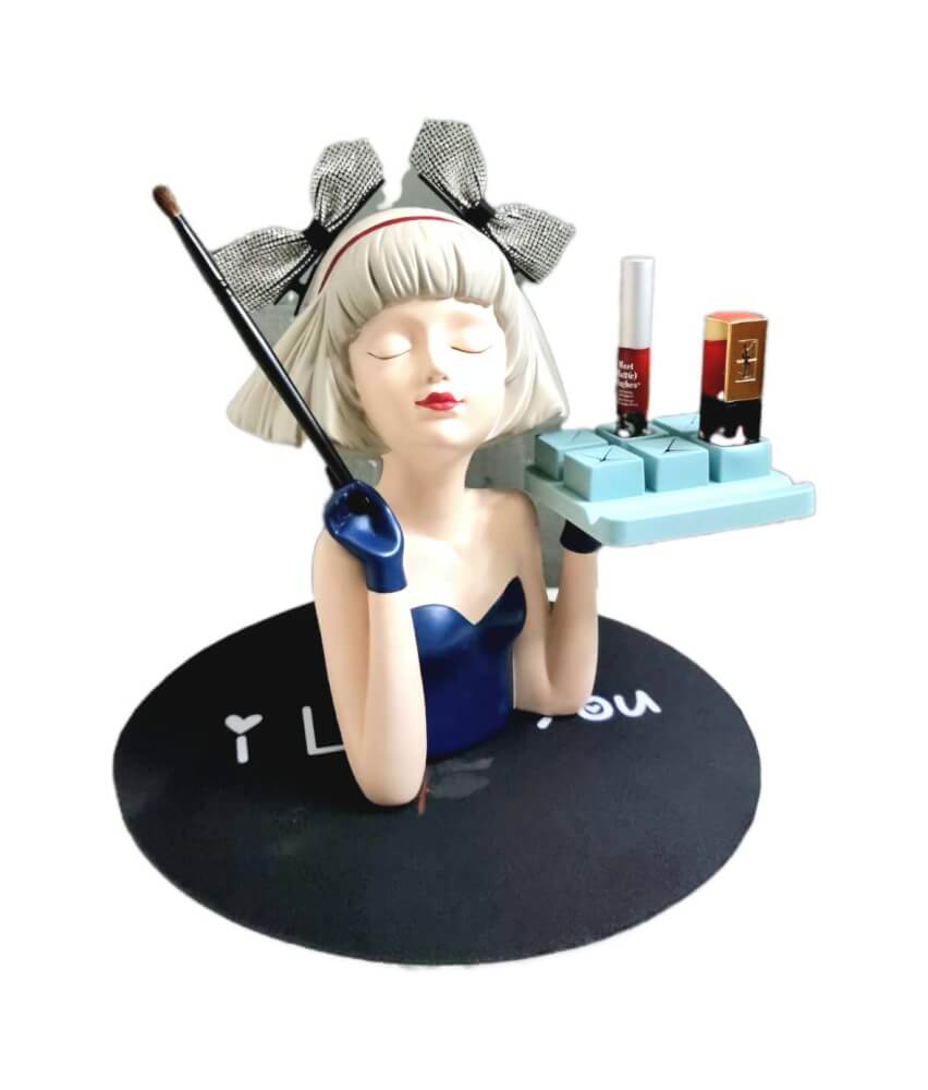 ถาดใส่เครื่องสำอางค์ 109inhome รุ่น ตุ๊กตาสาวเกาะอกน้ำเงิน 