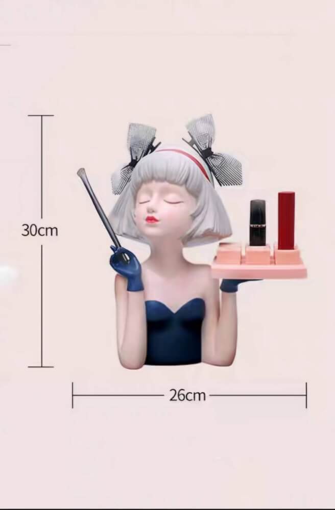 ถาดใส่เครื่องสำอางค์ 109inhome รุ่น ตุ๊กตาสาวเกาะอกน้ำเงิน 