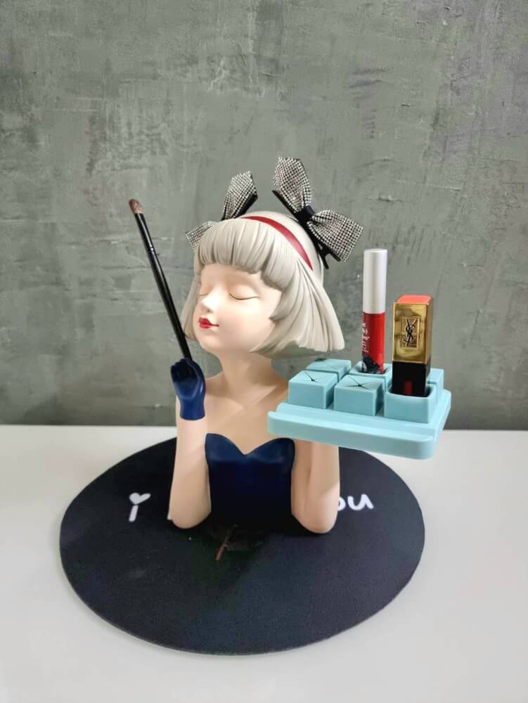 ถาดใส่เครื่องสำอางค์ 109inhome รุ่น ตุ๊กตาสาวเกาะอกน้ำเงิน 