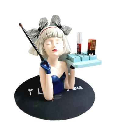 ถาดใส่เครื่องสำอางค์ 109inhome รุ่น ตุ๊กตาสาวเกาะอกน้ำเงิน _0
