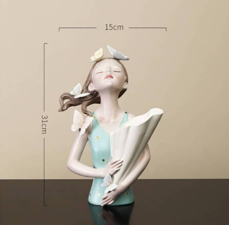 ตุ๊กตาแจกันหน้าผีเสื้อ 109inhome สีฟ้า_5