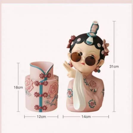 เซตแจกันตกแต่งบ้าน 109inhome แจกัน+ตุ๊กตาจีน_7