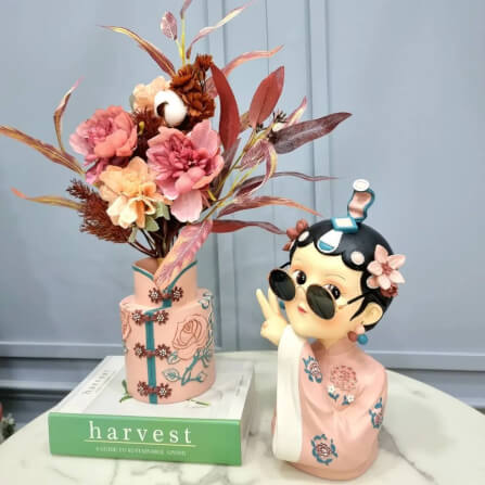 เซตแจกันตกแต่งบ้าน 109inhome แจกัน+ตุ๊กตาจีน_8