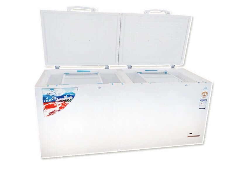 ตู้แช่แข็งฝาทึบมีกระจกข้างใน Kingcool 20 คิว สีขาว