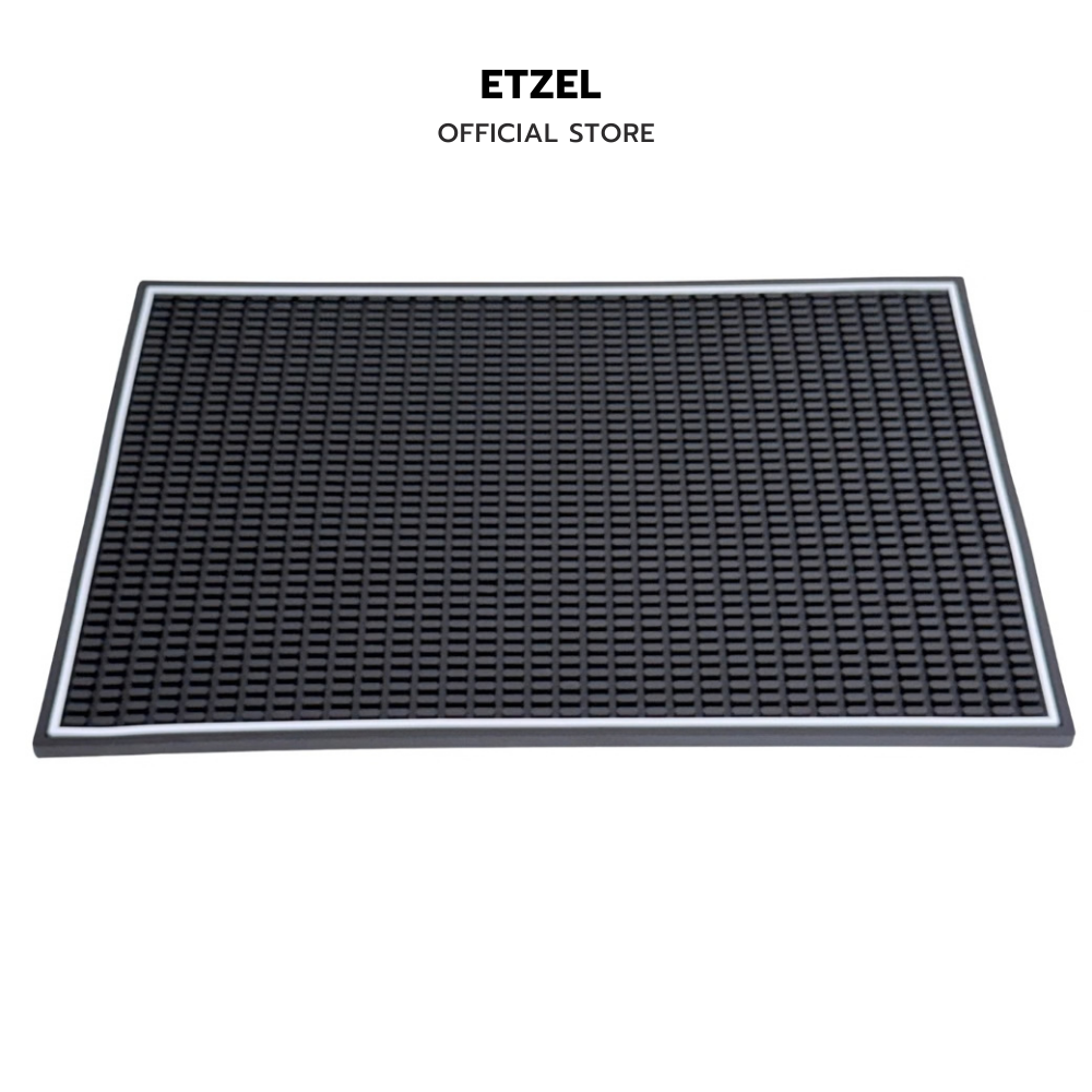 แผ่นยางกันลื่นสำหรับเคาน์เตอร์บาร์ ETZEL สีพาสเทล รุ่นหนาพิเศษ สีดำ_0