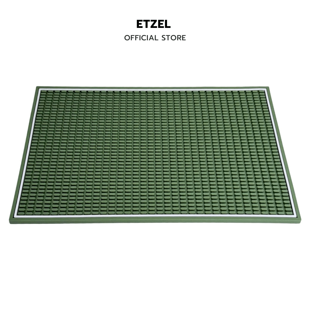 แผ่นยางกันลื่นสำหรับเคาน์เตอร์บาร์ ETZEL สีพาสเทล รุ่นหนาพิเศษ สีเขียวโอลีพ
