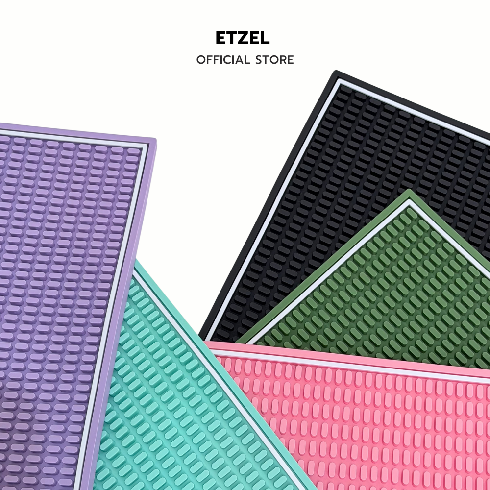 แผ่นยางกันลื่นสำหรับเคาน์เตอร์บาร์ ETZEL สีพาสเทล รุ่นหนาพิเศษ สีดำ_1