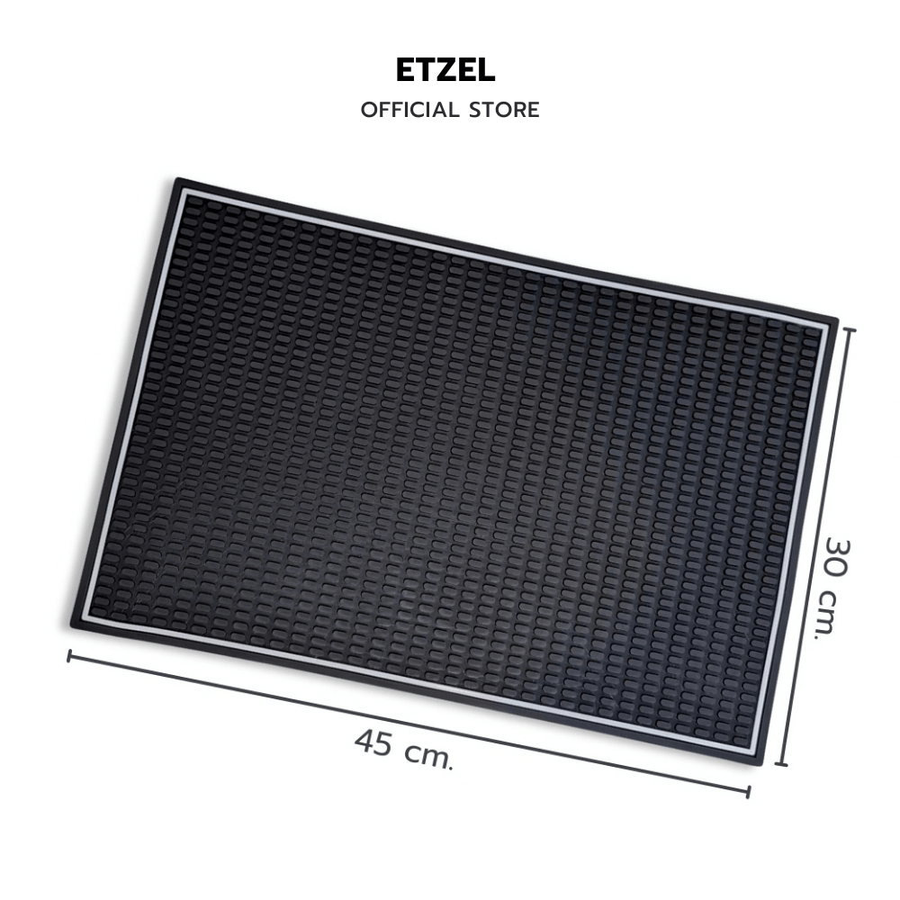 แผ่นยางกันลื่นสำหรับเคาน์เตอร์บาร์ ETZEL สีพาสเทล รุ่นหนาพิเศษ สีเขียวโอลีพ