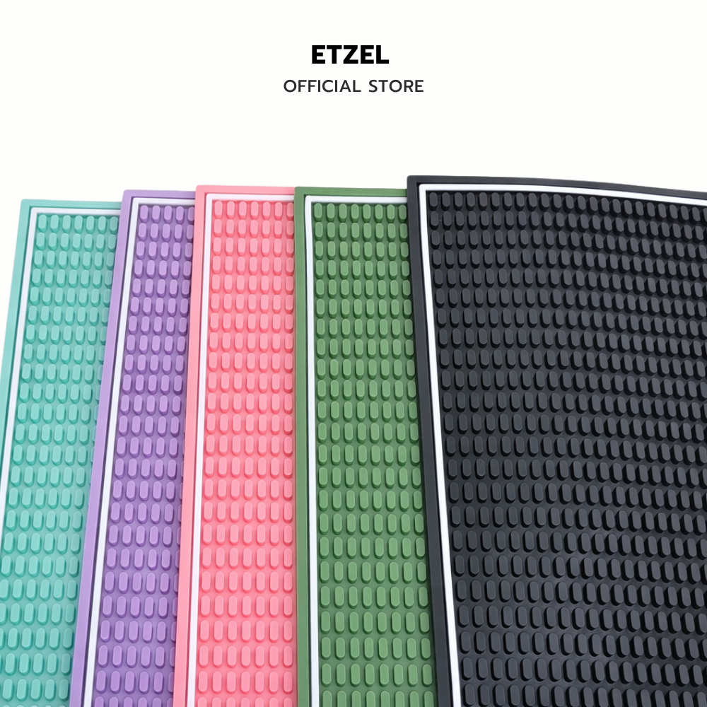 แผ่นยางกันลื่นสำหรับเคาน์เตอร์บาร์ ETZEL สีพาสเทล รุ่นหนาพิเศษ สีมินท์_2