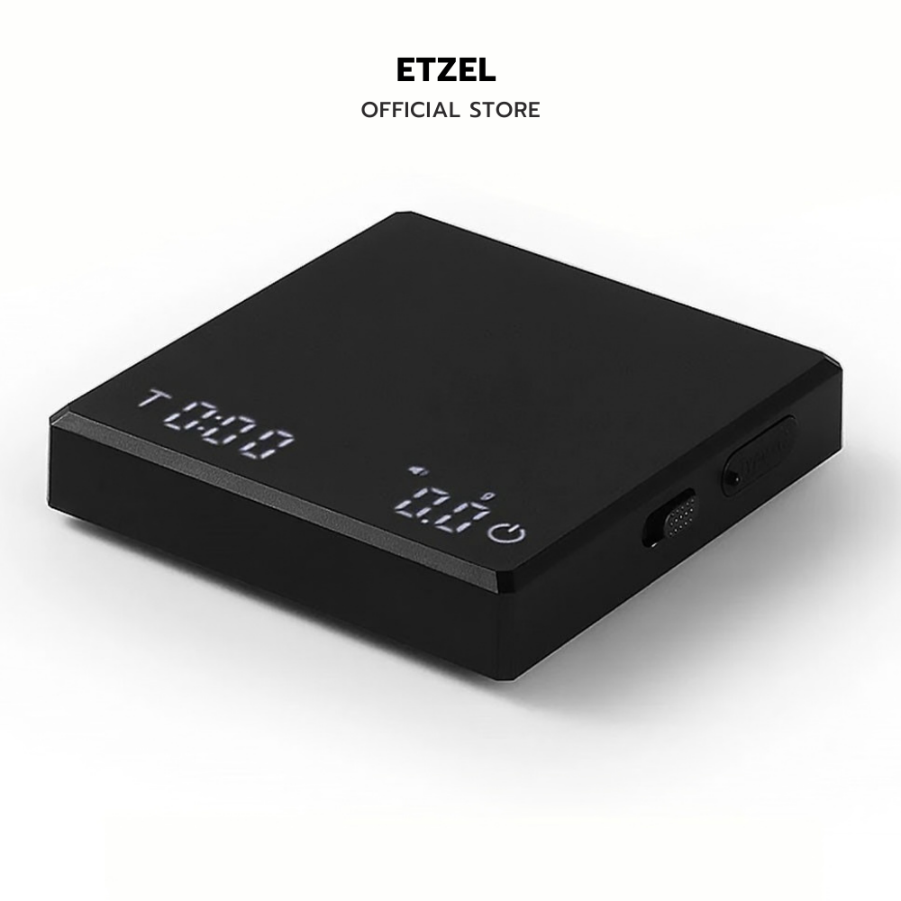 เครื่องชั่งดิจิตอลขนาดเล็ก ETZEL ตาชั่งกาแฟ 2KG/0.3G มีแผ่นซิลิโคนกันลื่น สีดำ_0