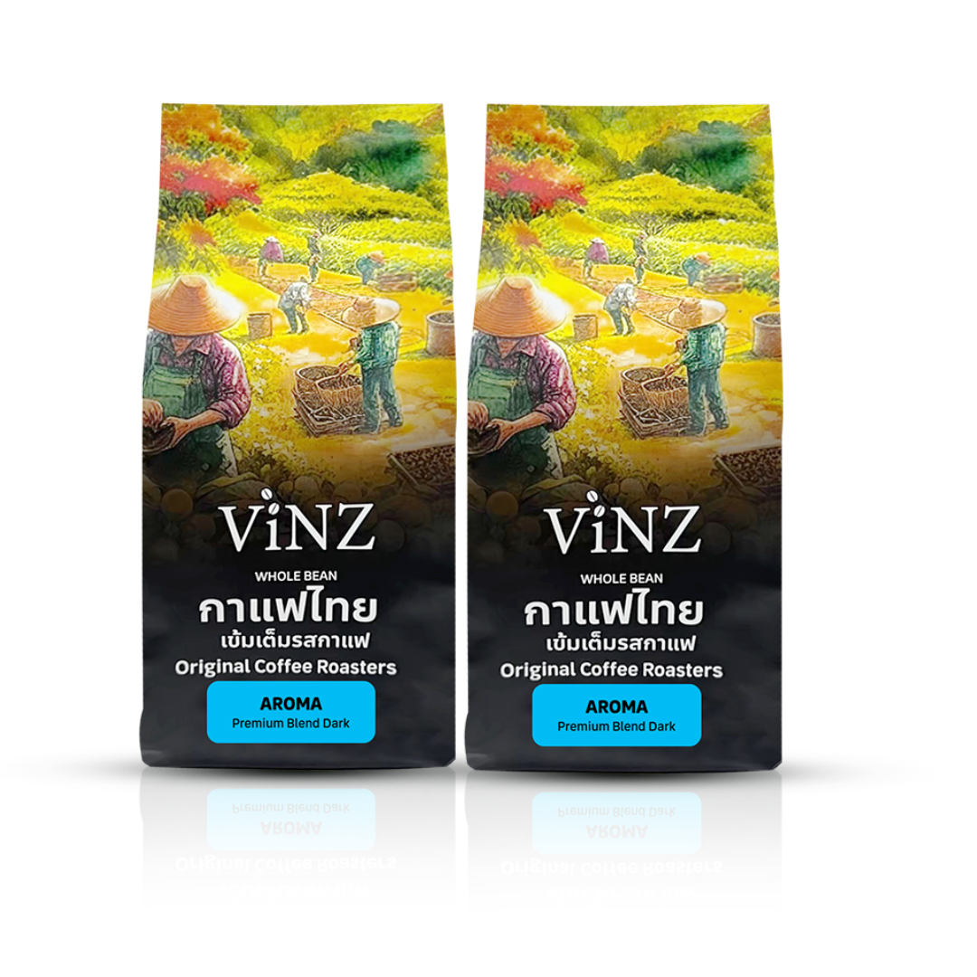 เมล็ดกาแฟ ViNZ ดอยช้าง อโรม่า อาราบิก้าเบลนคั่วเข้ม 2ถุง (ถุงละ 250g) _0