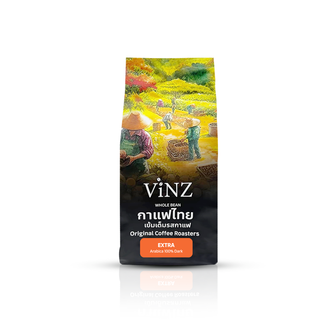 เมล็ดกาแฟ ViNZ ดอยช้าง เอ็กซ์ต้า อาราบิก้า 100% คั่วเข้ม 1 ถุง 250 กรัม_0