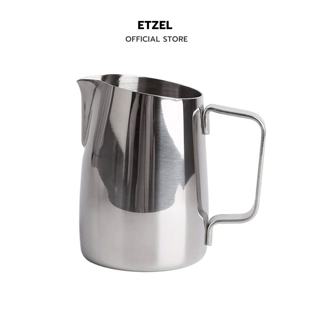 พิชเชอร์เหยือกฟองนมหัวตัดเฉียง ETZEL ขนาด 600 มล สแตนเลส_0